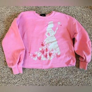 Pink kinds Cropped Glinda (Wicked) Sweatshirt